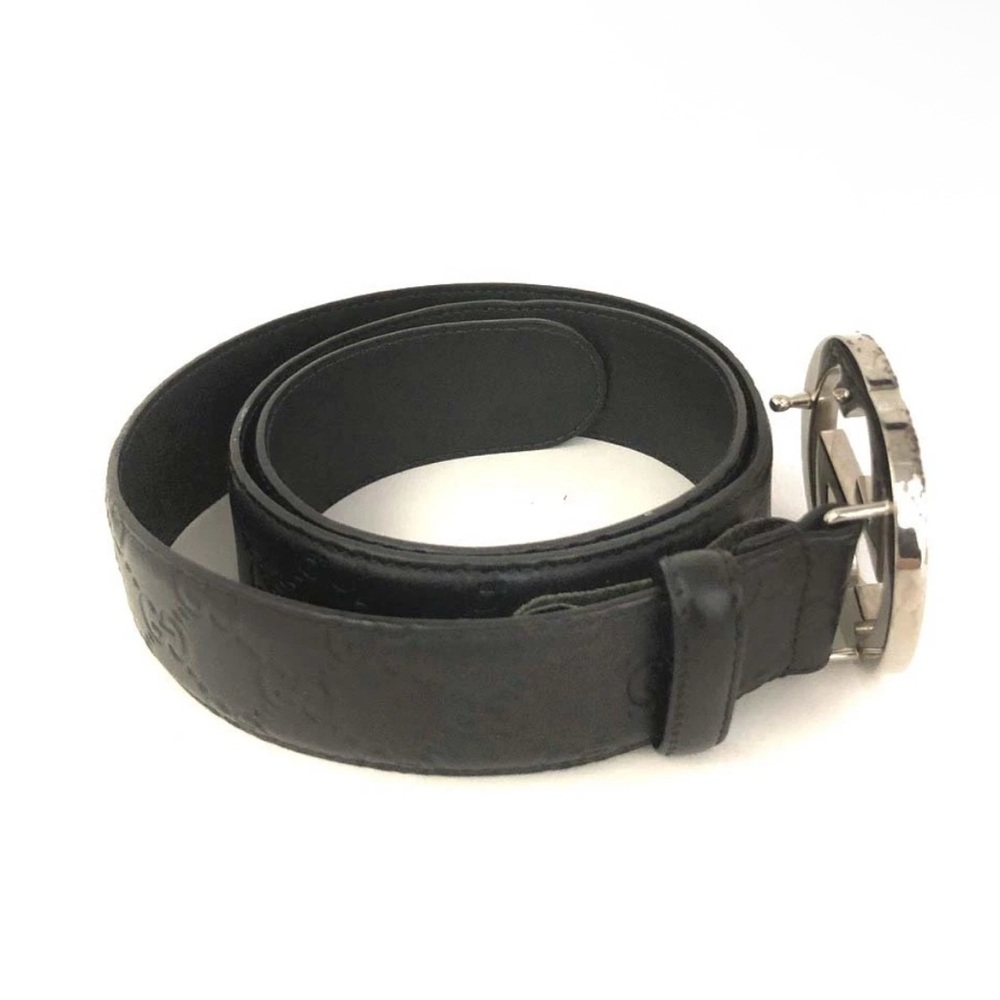 GUCCI Interlocking G Leather Belt - black - Picture 3 of 9